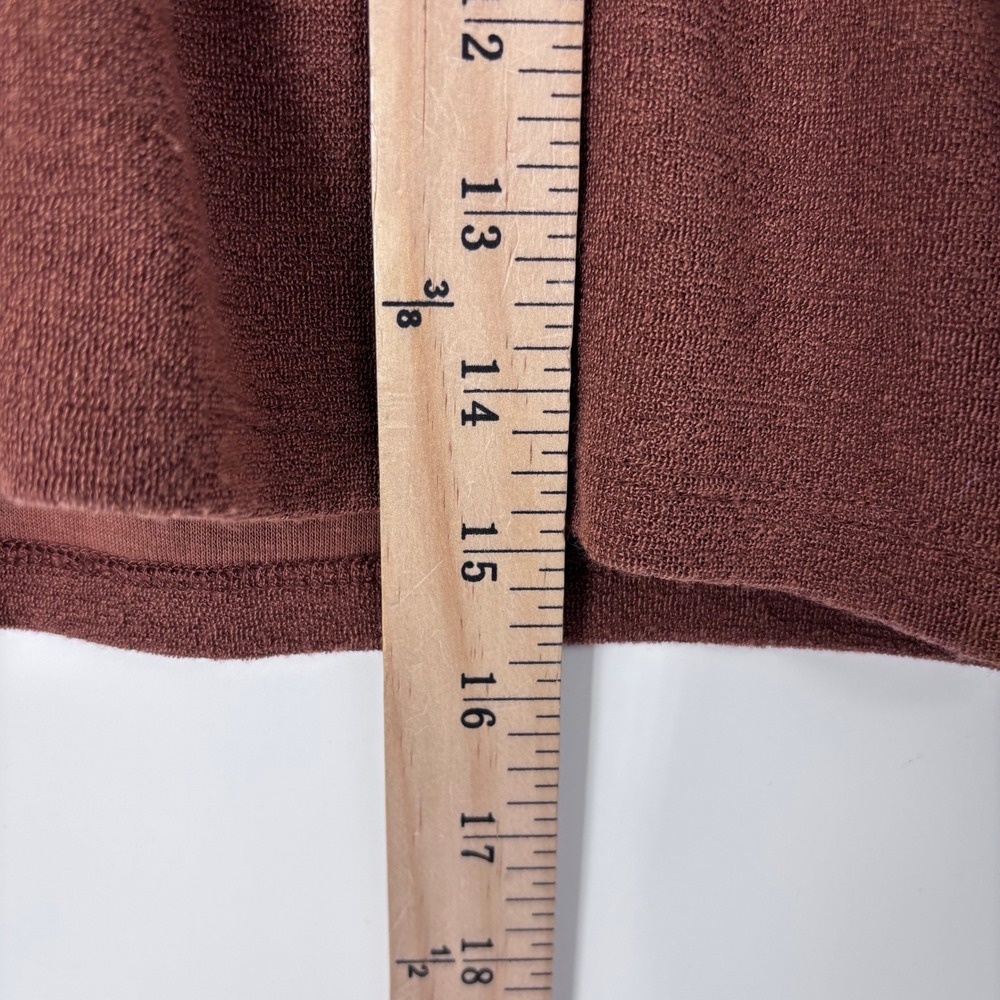 Reformation Cropped Cardigan Sweater Womens M Brown Knit Button Up Layering - Picture 5 of 7